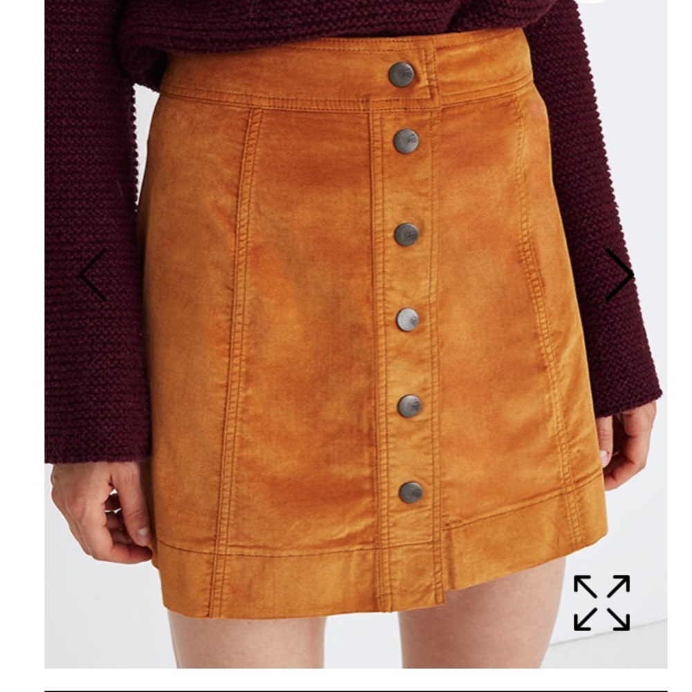 NWT Madewell button front skirt